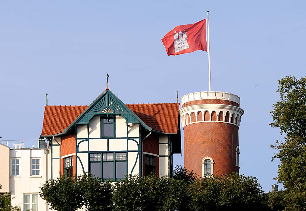 3350_1672 Hamburg Blankenese - Fahne Suellberg. | Flaggen und Wappen in der Hansestadt Hamburg